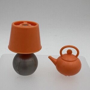 Barbie Dream House Orange LAMP LIGHT‎ And Orange Kettle Replacement Parts